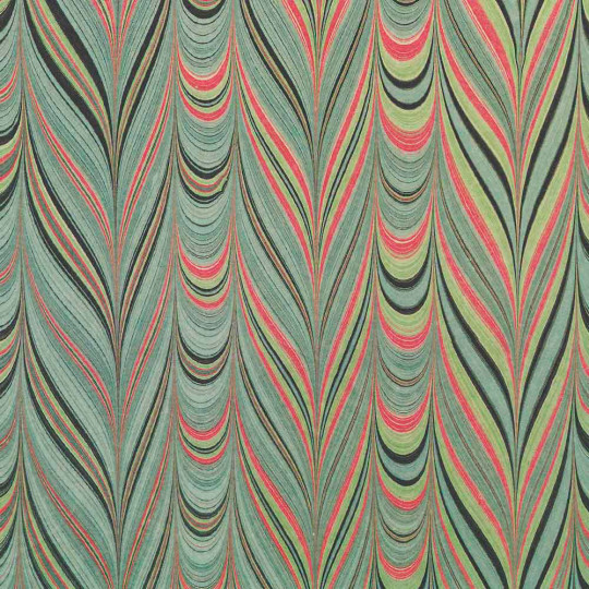 Multi-colored Marbled Chevron Print Italian Paper ~ Tassotti